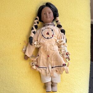 Brinn’s Collectible Doll 17”  Indian American-Inspired Doll with Braided Hair